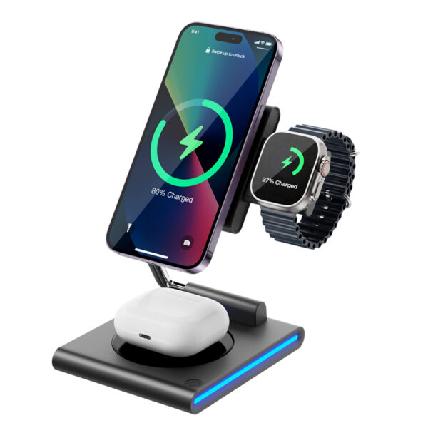 WiWU Geek 3 in 1 Wireless Charger - Image 3