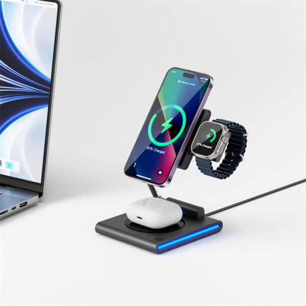 WiWU Geek 3 in 1 Wireless Charger - Image 7