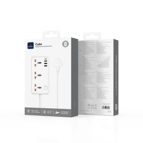 WiWU 30W GaN Power Strip Wi-S005 – USB-C, USB-A & AC Outlets | EU/UK - Image 5